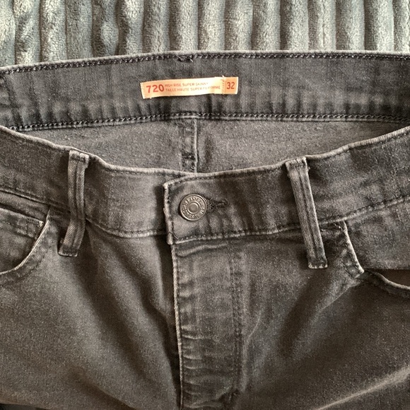 Levi’s 720 High Rise Super Skinny Jean Black 32x30 - Picture 5 of 6